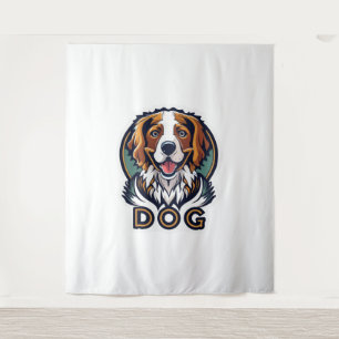 Tapete De Parede Vinheta Canina
