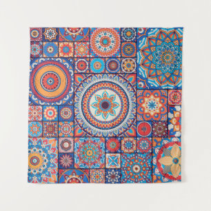 Tapete De Parede Vintage Desenhada À Mão: Elementos Decorativos Isl