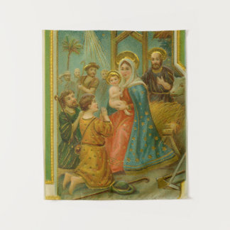 Tapete De Parede Vintage Edwardian Era Nativity Christmas Card