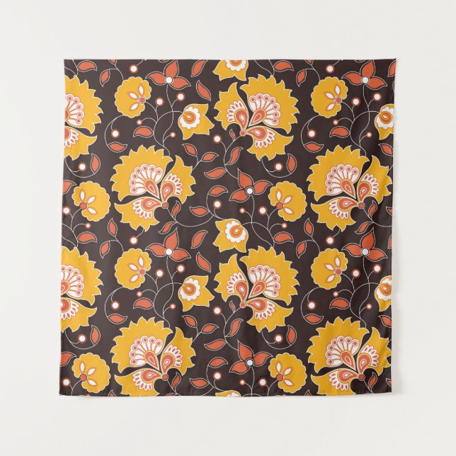 Tapete De Parede Vintage Floral Invisível (Frente)