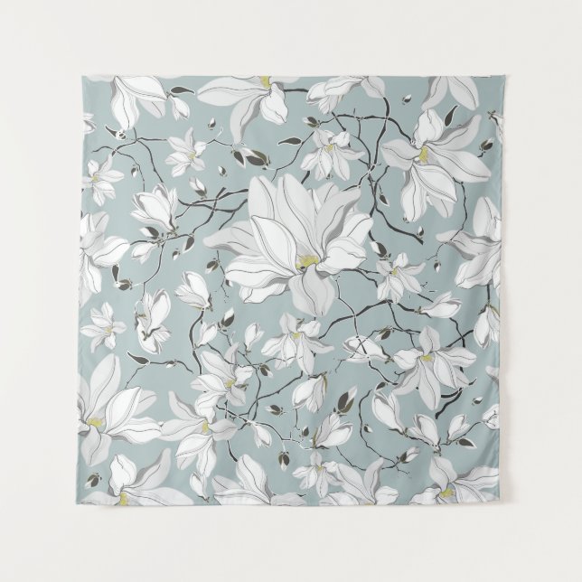 Tapete De Parede Vintage Floral Textura Invisível (Frente)