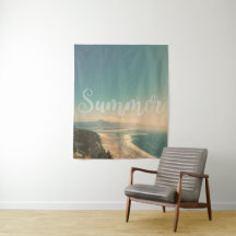 vintage Hawaiian Beach Landscape - Summer Sea land