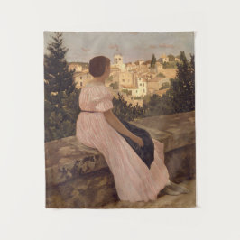 Tapete De Parede Vintage Jean Frederic Bazille O Vestido Rosa