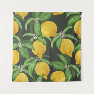 Tapete De Parede Vintage Lemon Tropical Patterna