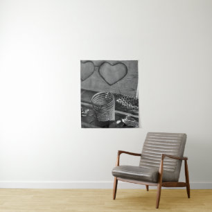 Tapete De Parede Vintage Love Black and White