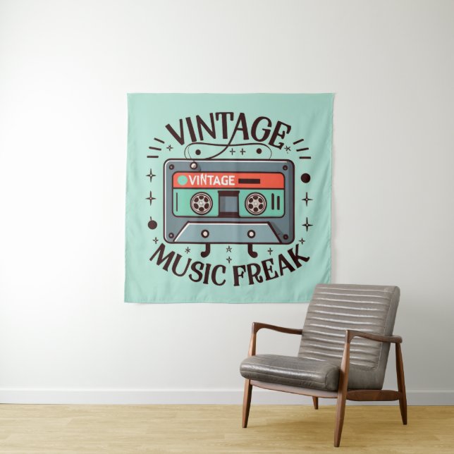 Tapete De Parede Vintage Music Freak (In Situ)