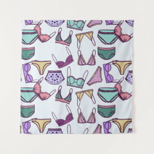 Tapete De Parede Vintage sem descontinuidades: sutiãs e panti