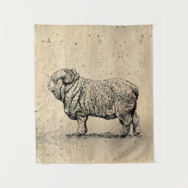Tapete De Parede Vintage Sheep