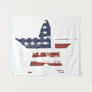 Tapete De Parede Vintage Star American Flag