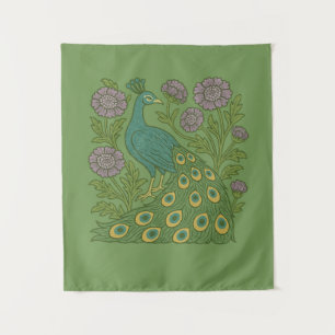 Tapete De Parede Vintage Teal Peacock