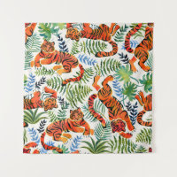 Vintage Tiger Jungle Watercolor