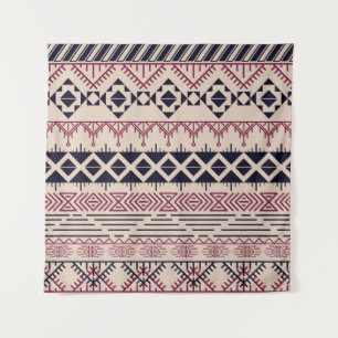 Tapete De Parede Vintage tribal asteca, padrão étnico.