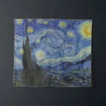 Tapete De Parede Vintage Van Gogh Na Noite Estrelada<br><div class="desc">Uma reprodução do óleo de Vincent van Gogh de 1889 na pintura de canvas chamada "A Noite Estrelada".</div>