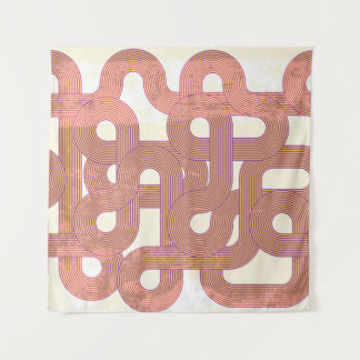 Tapete De Parede Vintage Vibrante: Linhas Coloridas Abstrato