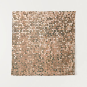 Tapete De Parede Vintagem de mosaico abstrato brilhante com brilho