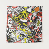 Vintagem do abstrato de retalhamento de autocolant
