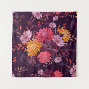 Tapete De Parede Vintagem Floral: Esplendor do Jardim do outono