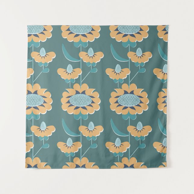 Tapete De Parede Vintagem Geométrica: Motif Náutico Têxtil (Frente)