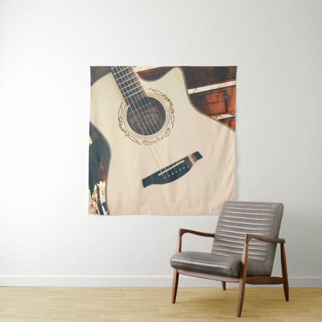 Tapete De Parede Violão acústico bonito (In Situ)