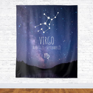 Tapete De Parede Virgem | Tecido Personalizado de Astrologia