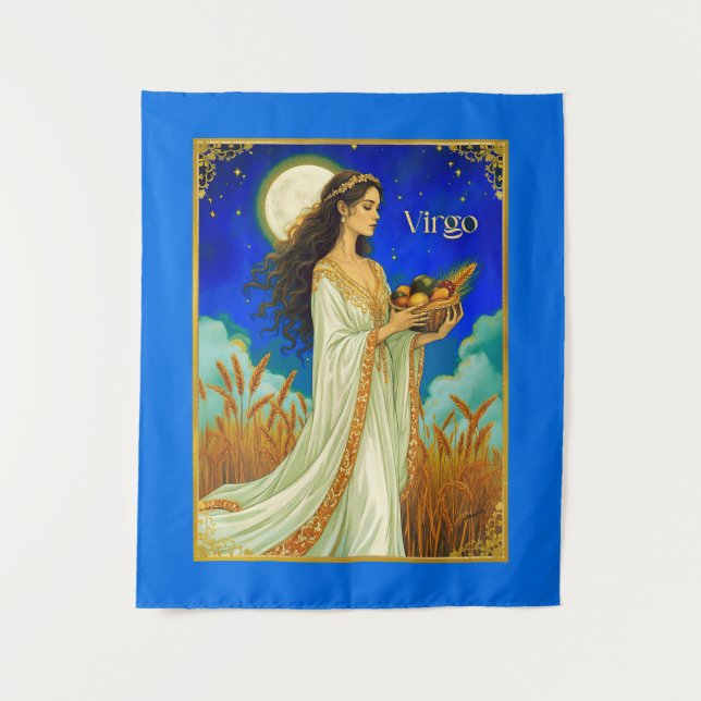 Tapete De Parede Virgo Zodiac Beauty Under a Night Sky (Frente)
