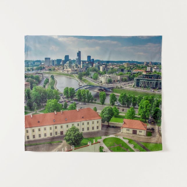 Tapete De Parede Vista aérea de Vilnius, Lituânia (Frente (Horizontal))
