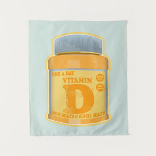 Tapete De Parede Vitamina D cápsulas saúde e bem-estar