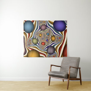 Tapete De Parede Voando acima, arte abstrata moderna colorida do