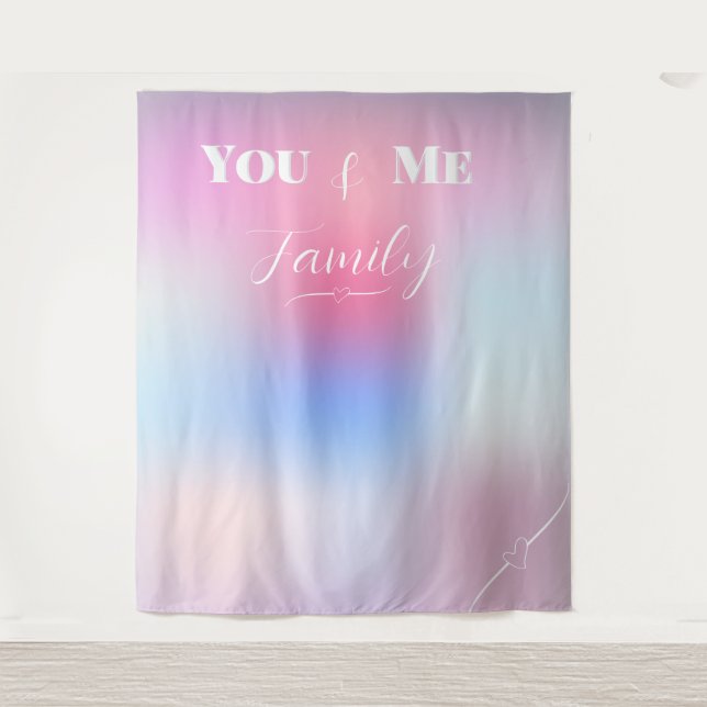 Tapete De Parede Você e eu, família moderna, coloridos (Frente)