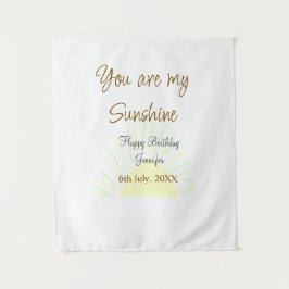 Tapete De Parede Você é meu sol amarelo pastel feliz aniversário ad