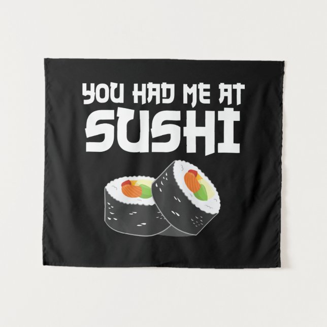 Tapete De Parede Você Me Teve No Sushi - Comida Engraçada (Frente (Horizontal))