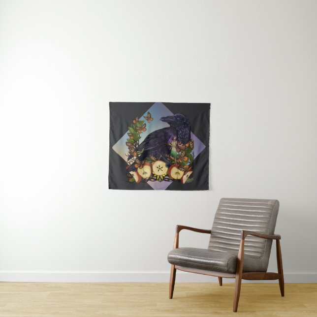 Tapete De Parede Voos de Fantasy Raven Faery Art (In Situ (Horizontal))