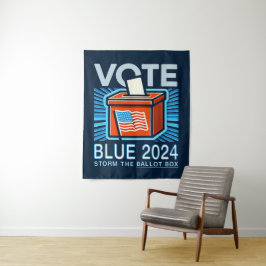 Tapete De Parede Votação Azul 2024 Eleição Presidencial