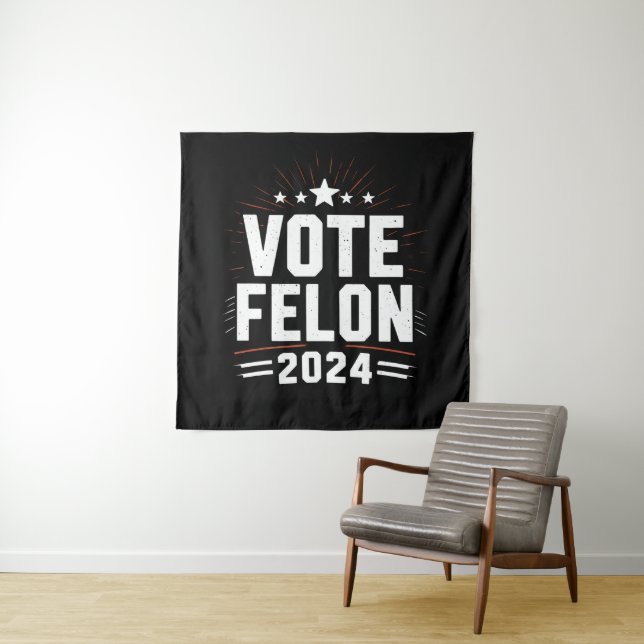 Tapete De Parede Votação Felon Trump 2024 Votação Engraçada (In Situ)