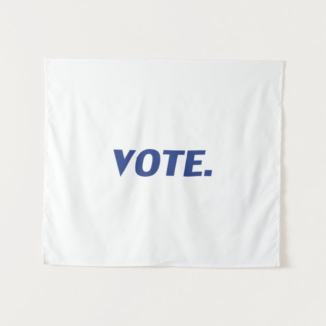 Tapete De Parede "Votar" branco azul (Frente (Horizontal))