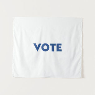 Tapete De Parede "Vote" branco azul