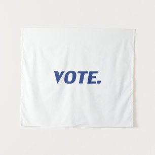 Tapete De Parede "Vote" branco azul