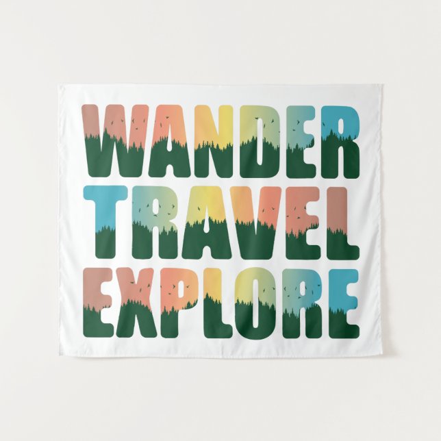 Tapete De Parede Wander Viagem Explore - Viagem Lover (Frente (Horizontal))