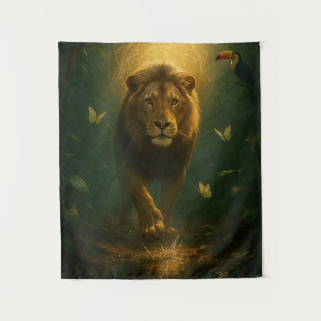 Tapete De Parede Wandkleed Leeuw – Spirituele Energie en Innerlijke (Frente)