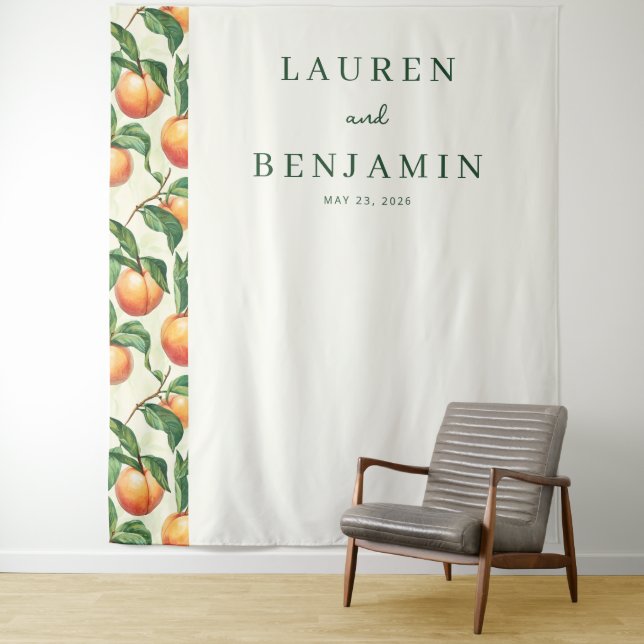 Tapete De Parede Warm Peach Illustration Border (In Situ)
