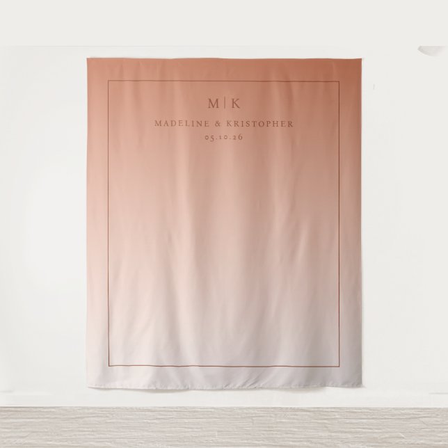 Tapete De Parede Warm Peach Minimalist Gradient (Frente)