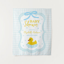 Tapete De Parede Water Droplets Gingham Boy Baby Shower Welcome