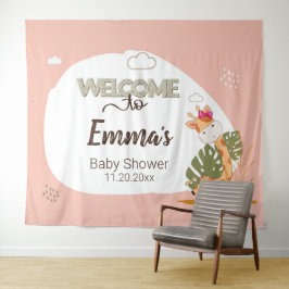 Tapete De Parede Watercolor Baby Giraffe, Bem-vindo ao Chá de frald