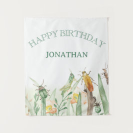 Tapete De Parede Watercolor Child's Bug Insect Birthday