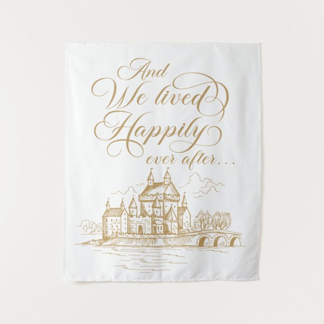 Tapete De Parede We lived happily ever after royal backdrop (Frente)
