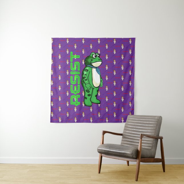 Tapete De Parede Weatherproof Personalized House Flag Resist frog (In Situ)
