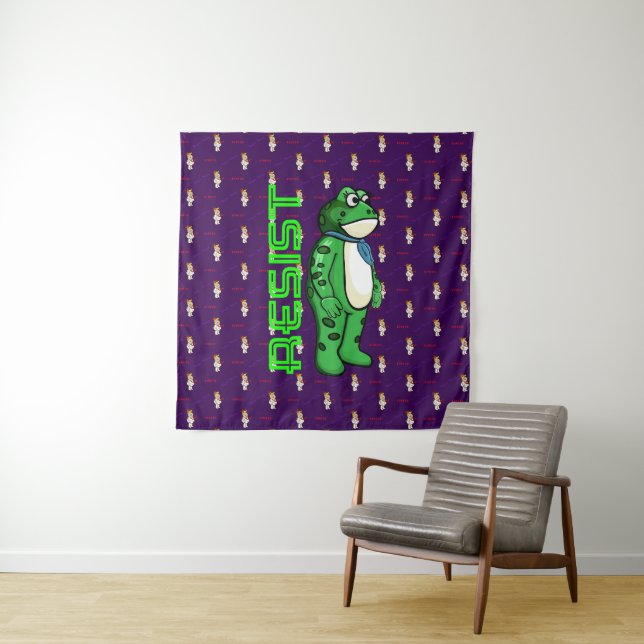 Tapete De Parede Weatherproof Personalized House Flag Resist frog (In Situ)