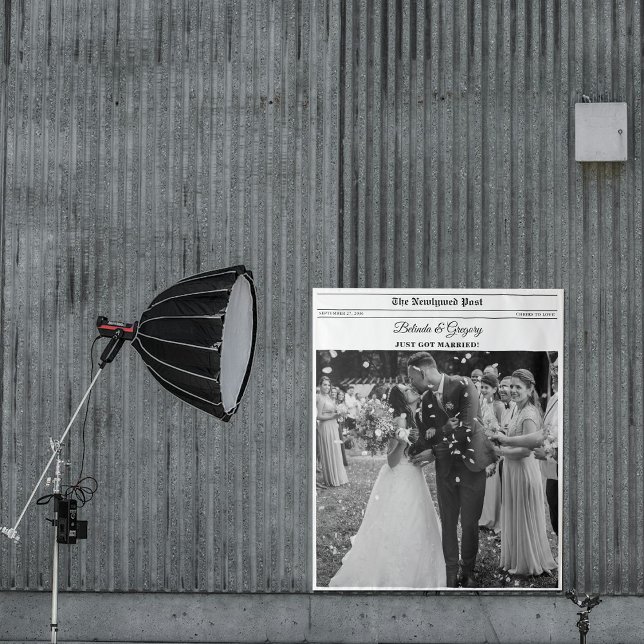 Tapete De Parede Wedding Newspaper Fun Photo Photobooth Backdrop (Wedding Newspaper Fun Photo Photobooth Backdrop)