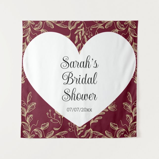 Tapete De Parede Wedding shower wall poster personalized (Frente)