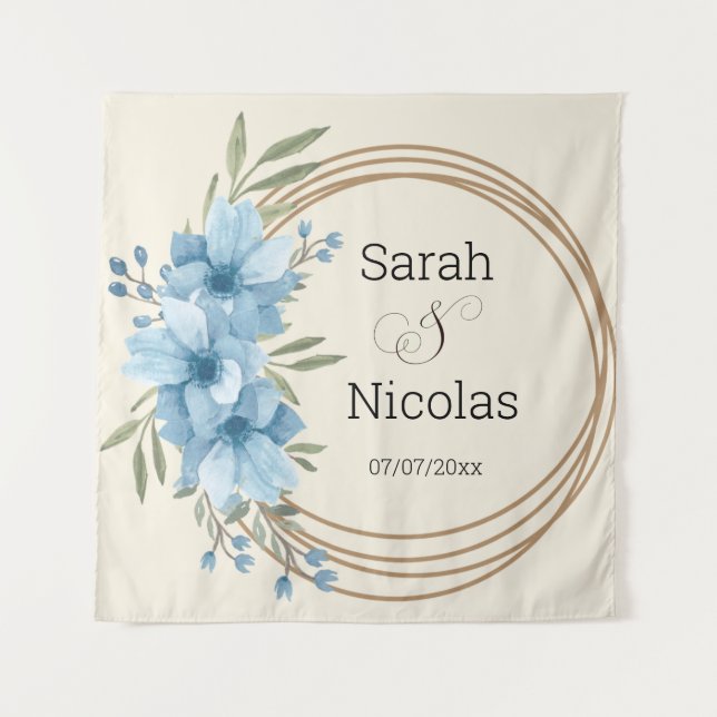 Tapete De Parede Wedding shower wall poster personalized (Frente)